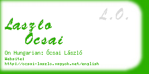 laszlo ocsai business card